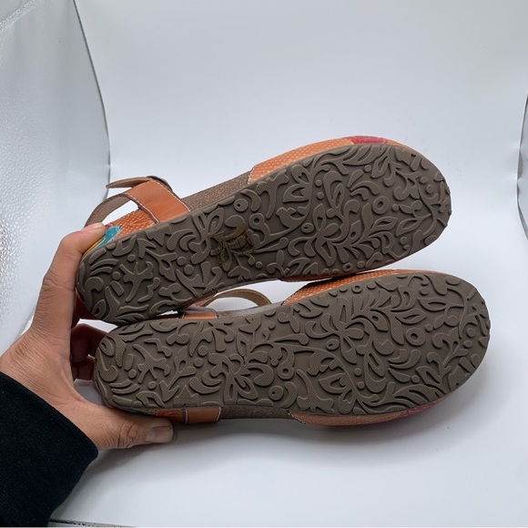 NWB Women's L’Arrtiste Spring Step Lizzie Clogs colorful leather 38US7.5-8 1624 - Picture 4 of 11